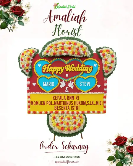 Papan Bunga Pernikahan Temperak